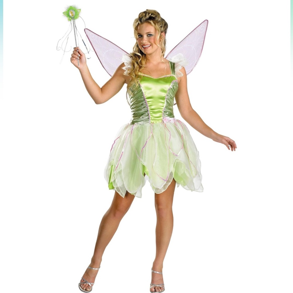 Disguise Women's Disney Fairies Tinker Bell Deluxe Costume, Women  LG12-14 NEW